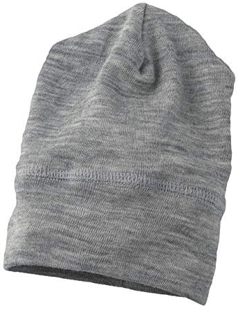 Engel Natur, Baby- und Kindermütze, 70% Wolle 39% Seide (Hellgrau melange, 98/104)