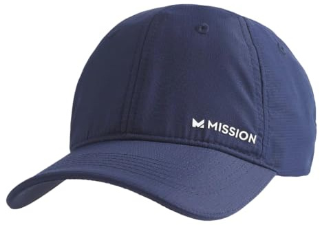 MISSION Cooling Performance Hat- Unisex Baseball Cap, Cools When Wet- Navy