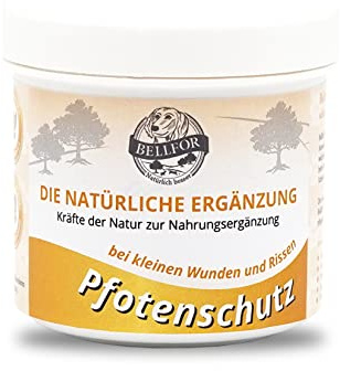 Bellfor tassalva för hund - Pfotenschutz - 100 ml. Naturligt tassbalsam för hundar med ringblomma och kokosolja som skyddar och återfuktar torra och spruckna trampdynor. Skydd mot snö, is och vägsalt