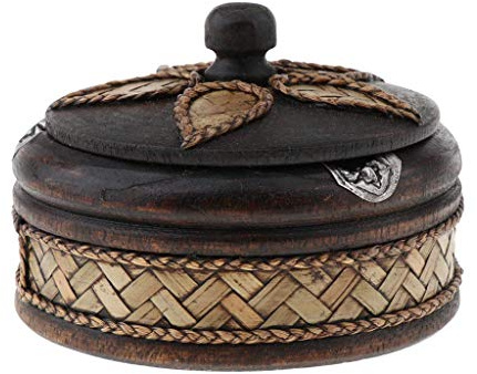 Cenicero de madera vintage único con tapa a prueba de viento, elefante decorativo para interiores y exteriores, como se describe, pequeño