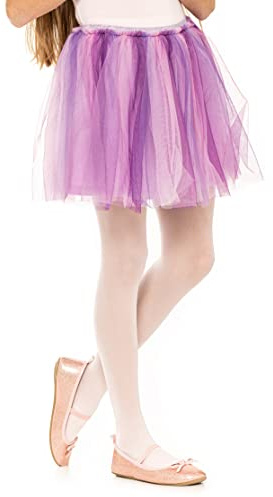 OVISSA Ballet Tights for Girls - School Uniform Dancing Sport 50 DEN With Microfibre - Strong Footed Soft Tights for Kids 9-10 Years, Baby Pink