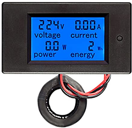 Digitales Multifunktionsmessgerät, AC 80-260 V 100 A AC Volt Amp Tester Voltmeter Amperemeter Wattmeter, LED-Anzeige Digitales Strom-Spannungs-Energiemessgerät mit Überlastalarmfunktion