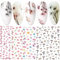 JMEOWIO Fiori Adesivi Unghie Nail Art 9 Fogli Stickers Unghie Autoadesivi Decorazioni Unghie Nail Art Disegni