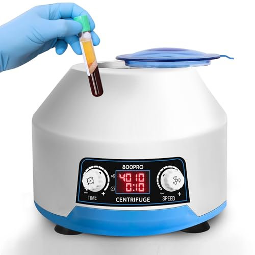 Centrifugeuse Laboratoire 6x15ml avec écran LCD, Centrifugeuse PRP Plasma 4000rpm, limite de 100min, 1953xg, pour le sang, le plasma, la pratique médicale-220V