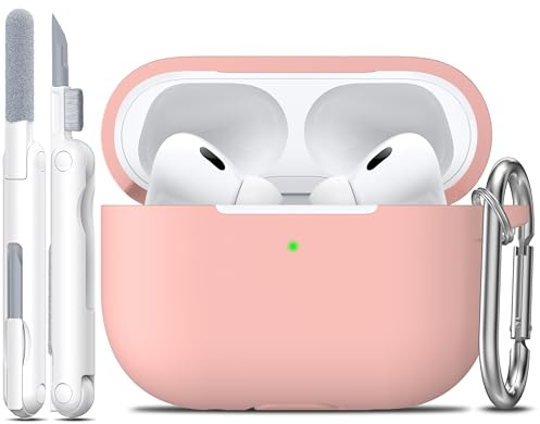 R-fun für AirPods Pro 2 Hülle Weiche Silikon -Sandrosa