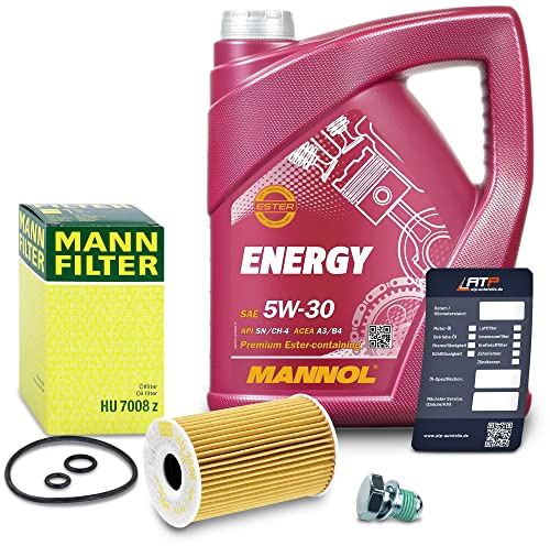 BESTPRICE ATP Inspektionspaket Filterset mit 1x MANN-FILTER Ölfilter, 1x | Kompatibel mit: AUDI A1, A1 Sportback, A3, A3 Cabriolet, A3 Sportback, A4 Allroad B8, A4 B8, A4 B8 Avant, A5, A5 Cabriolet