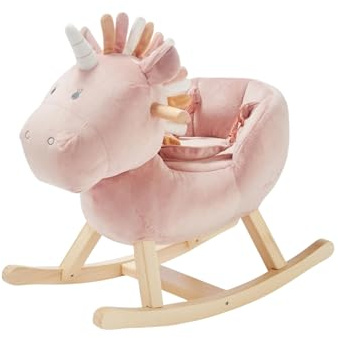 NOUKIE'S - Wippe Einhorn Lina – ab 10 Monaten – mit Sicherheitsgurt