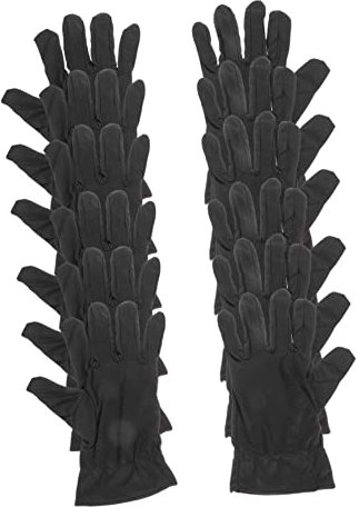 TOPPERFUN 6paare Baumwollhandschuhe Dehnbare Handschuhe Für Münzprüfung Schwarze Handschuhe Für Schmuckhandhabung Atmungsaktiv Und Weich