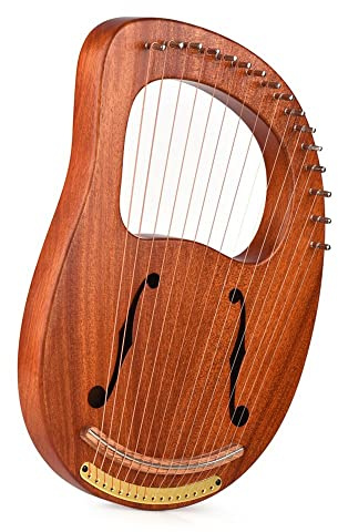 16-saitige Holz-Lyra-Harfe, Resonanzkasten, Saiteninstrument und Stimmhammer, Harfe, Lyre, Lyre – Harfe für Anfänger
