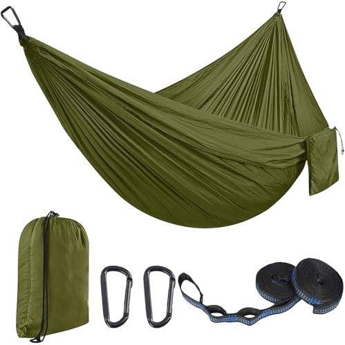 EDWINENE Camping Hängematte für Mehrpersonen, Hammock Ultraleicht Bragbare, Belastbarkeit bis 300 kg(300 x 200 cm), Haengematte mit Reisetasche für Outdoor, Indoor, Strand, Camping