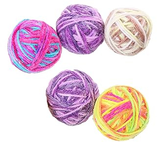 HAPINARY 5Er Pack Katzenspielzeug Ball Interaktiver Katzen Ball Zum Werfen Jagen Fangen Und Kauen Für Kätzchen Und Katzen Jeden Alters Für Drinnen 4.00 cm