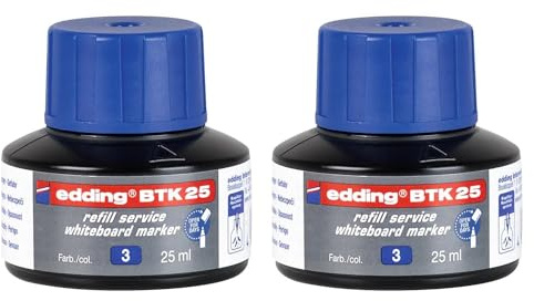 EDDING Capillarité BTK25 Nachfülltinte für Whiteboard-Marker, Blau, 2 Stück