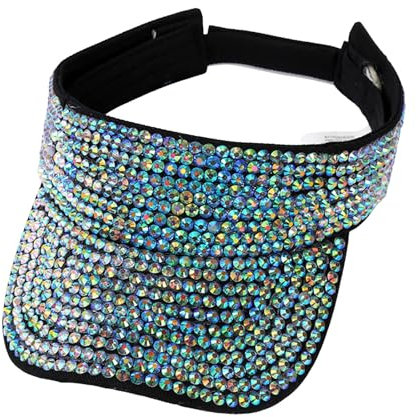 Unisex Strass Visor Cap Sonnenschild Caps Verstellbar Sonnenhut Schirmmütze Sonnenschild Baseballhut Kappe Sommerhut Outdoor Sport Sonnenschutz Tenniskappe Visor Strandvisor mit (GN1, One Size)