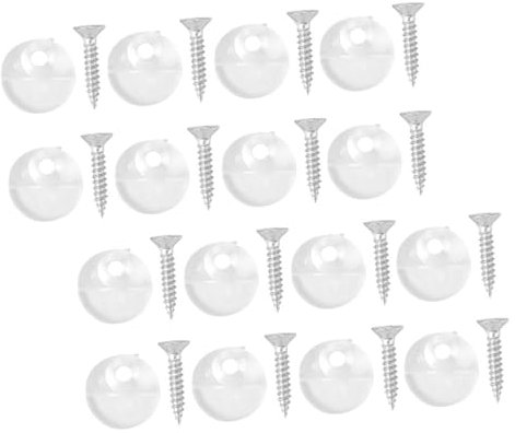 Yardenfun 50 Stücke Retainer Clips für Glasplatten Robuste Montageclips Aus Edelstahl für Spiegel und Schränke Inklusive Schrauben und Glaskleber Ideal für Heimwerkerprojekte