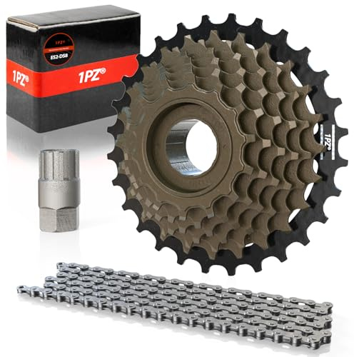1PZ ES2-DS8 Cassette Piñones de Bicicleta MF-TZ500 7 velocidades 14-28T Rueda Libre Reemplazo para Bicicleta MTB E-Bike Pedelec Bicicleta Eléctrica