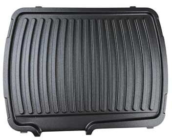 Plaque de Grill Tefal Compatible avec Supergrill Minuteur 700 et UltraCompact 600 Comfort, Antiadhésive, Noir