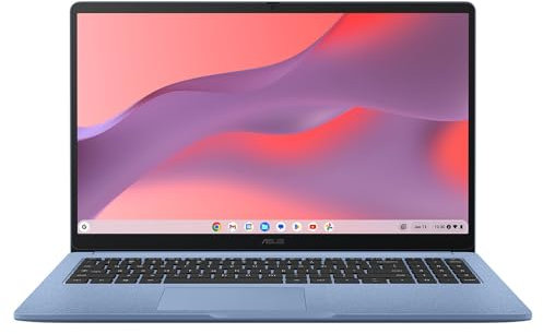 ASUS Chromebook 15 CX1505CKA Laptop | 15.6 Full HD Screen | Intel Celeron N4500 Processor | 4GB RAM | 64GB eMMC Storage | Google Chrome OS | Fabric Blue