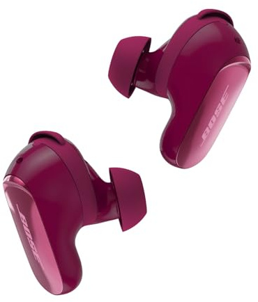 Bose QuietComfort Ultra Bluetooth auricolari 2ª Gen, wireless con cancellazione del rumore, fino a 6h di autonomia, IPX4, audio immersivo, bassi profondi, prugna intenso