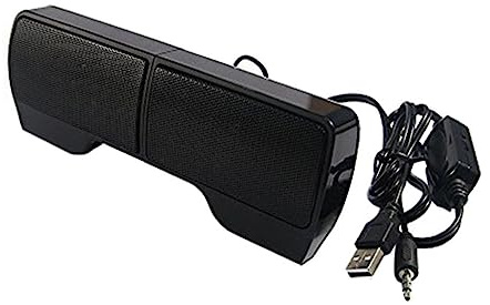 STOBOK 1 Paar USB Desktop Lautsprecher 2.0 aus Abs, Schwarz, 3 W