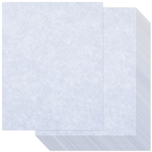 Epakh 300 Pcs Old Age Parchment Paper 8.5 x 11 Inch Standard Letter Vintage Colored Old Parchment Semblance Double Side Printing Paper (Blue)