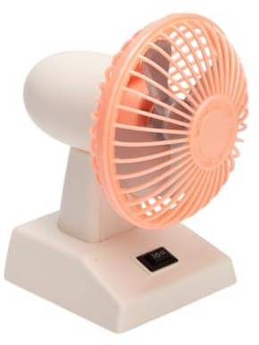 Mini Tischventilator 10,2 cm - Batterie- und USB-betriebener oszillierender Ventilator mit 2 Geschwindigkeitsstufen, kleiner Vintage-Kühltischventilator für Zuhause, Büro, Schlafzimmer, Haustiere