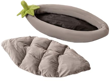 kaiop Katzenbett | Aubergine Hundelager Mit Wärmefunktion,Abnehmbar rutschfest Warm Nest für Innen Außen Camping Wohnung Haus Hundezwinger Box Auto