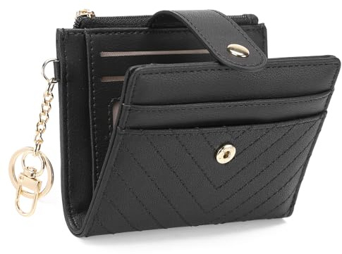 GAEKEAO Geldbörse Damen, Leder Portmonee mit RFID Blockierung, Portemonnaie Damen Klein, Mini Geldbeutel mit Zipper Münzfach Kartenfächer Slim Wallet