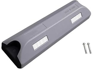 Gummierter Auto-Parkstopper, Beton-Radstopper for Reifenbegrenzer, Garagenboden, LKW-Einfahrt, Fahrzeugblöcke, Zubehör(Grey)