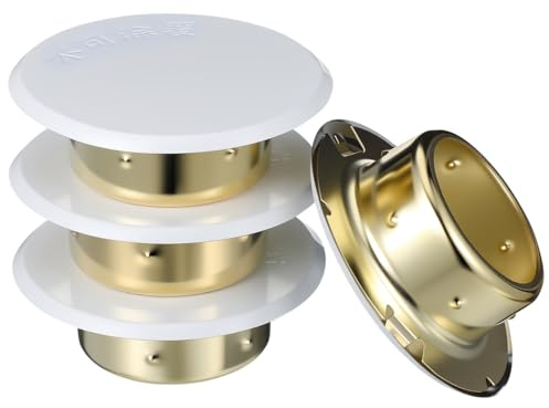 Gadpiparty Fire Sprinkler Cover Plate 4-Pack Concealed Flat Round Ceiling Sprinkler Head Covers for Residential Commercial Industrial Fire Protection