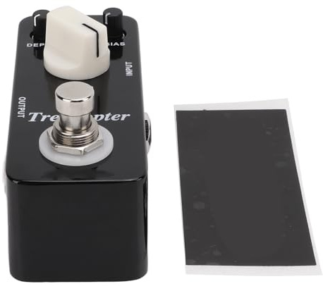 Pedale Tremolo per Chitarra Effetto Vibrato Classico Nero in Metallo - Controllo Velocità e Profondità Ampio, True Bypass, Ideale per Musicisti e Live