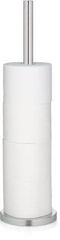 kela Toilettenpapier Aufbewahrung CARTA, 57 cm, Toilettenpapierhalter stehend für 5 Ersatzrollen, Edelstahl Klopapierhalter ohne Bohren, matt
