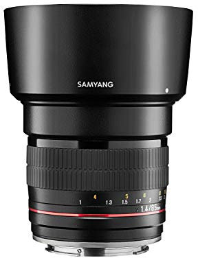 Samyang MF 85mm F1.4 AS IF UMC für Canon EF AE – Vollformat Portrait Objektiv für EF-Mount, geeignet für Canon EF AE, manueller Fokus, für Canon EOS-1D X Mark III, 6D Mark II, 5D Mark IV