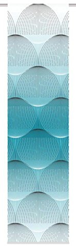 Home fashion SCHIEBEVORHANG DEKOSTOFF Digitaldruck BENARI, Stoff, Petrol, 245 x 60 cm