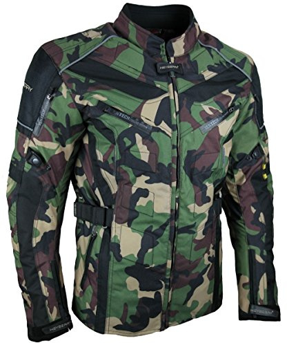 HEYBERRY Touren Motorrad Jacke Motorradjacke Textil Camouflage grün Gr. 5XL