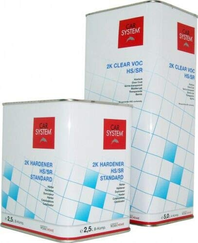 Unbekannt 2K Klarlack Set inkl. Härter Clear VOC high solid Scratch Resistant Autolack Lackpoint 5 Liter + 2,5 Liter Härter