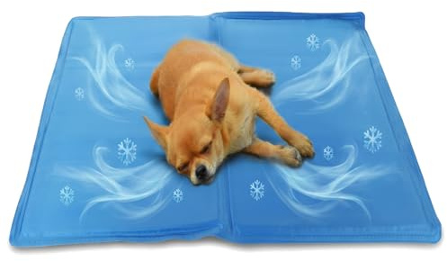 com-four® Kühlmatte mit Kühlgel, selbstkühlende Mehrzweck Unterlage | Gelkissen für Haustiere - faltbare Kühlmatte für Hunde - Katzen in Innenbereichen