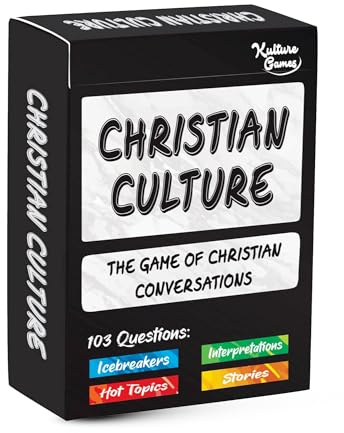 Kulture Games Christian Culture - The Game of Christian Conversations - Fun & Thought Provoking Conversation Starters About God, Christianity & Life – Christian Cards for Bible Study or Youth Groups