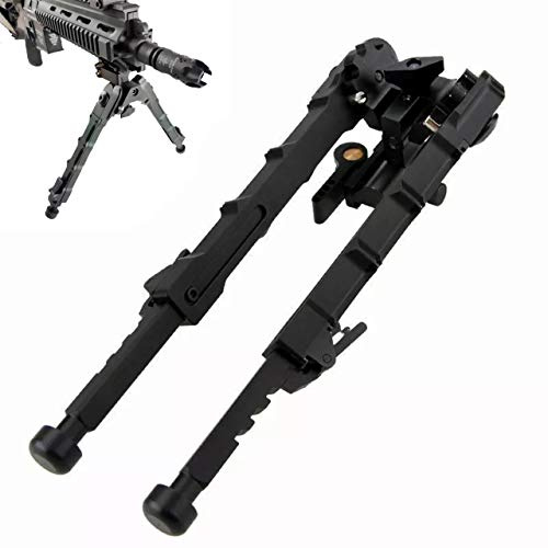 RimFly Bipied pour Fusil Airsoft V9 M-Lok Tactical Full Metal 6-9 inch Fusil de Chasse Pliable avec Rail Picatinny 20mm pivotant et Base antidérapante et trépied réglable en Hauteur