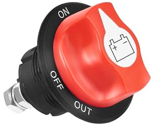 NETONDA Batterieschalter Auto Batterie Trennschalter 12v-24V 100A Hauptschalter ON-OFF Batterietrennschalter Einbau Stromschalter Wasserdicht Battery Isolator Switch für Auto Motorrad Marine LKW KFZ
