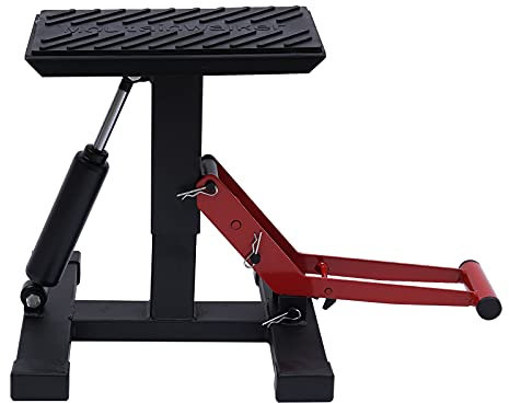 SUBKUDY Profi Motorrad Hebebühne Enduro & Motocross Montageständer Lifter 150kg Ständer MX Heber Stand Motocross Enduro mit Dämpfer