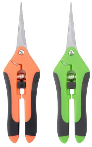 TNSLAND 2pcs Klein Gartenschere,Ernteschere,Rosenschere,Astschere,Bonsai Schere,Rebschere,Baumschere,Floristenschere,Pruning Shears Garden Scissors für Zweige,Blumen, Früchte, Pflanzen