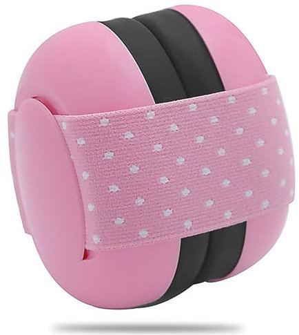 Cuffie Antirumore Neonato - Protezione Udito Bambini 0 Anni, Vestibilità Comoda (Rosa)