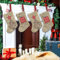 JINGTOPS Calcetin Navideño Personalizado,Botas de Navidad,Botas Navidad Chimenea, Caramelo Regalo Bolsa,Calcetín de Decoración Navideña para Llenar y Colgar, Yute, 14,5 cm x 10 cm (4 Piezas)