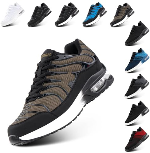 Hitmars Scarpe Running Uomo Donna Scarpe da Corsa Sportive Scarpe da Ginnastica Air Sneaker Palestra Camminata Traspiranti Jogging Fitness Verde EU 47