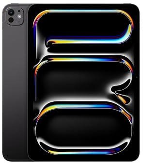 Apple iPad Pro 11 (M4) : Écran Ultra Retina XDR, 1 to, Caméra Avant 12 Mpx Horizontale/Appareil Photo arrière 12 Mpx, Wi-FI 6E + 5G, Autonomie d’Une journée, Verre Standard - Noir sidéral