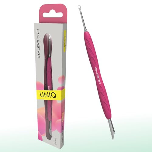 STALEKS UNIQ PQ-11/2 - Doppio strumento per manicure con manico in silicone