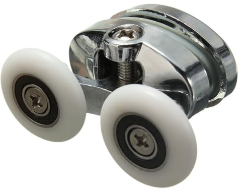 Roulette Porte Coulissante Douche Lot de 2 roulettes de 25 mm en alliage de zinc for porte de douche double Roulette Douche