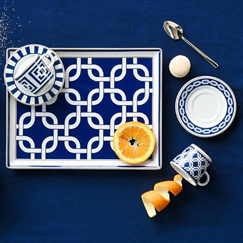 Baci Milano Vassoio rettangolare in porcellana collezione Infinity 31x24 cm