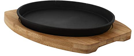 IMIKEYA Teppanyaki-platte Aus Gusseisen Mit Boden 20 Cm Rund Antihaftbeschichtete Platte Bratwerkzeug Perfekt Für Familienfeiern