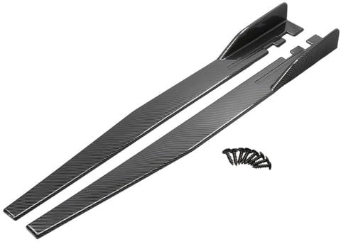 PAPEP Auto Seitenschweller für BMW 5er F10 Limousine 2010 2011 2012 2013, Seitenschweller Verlängerung Seitenrock Flügel Diffusor Trittbretter Anticrash Zubehör,Carbon Fiber